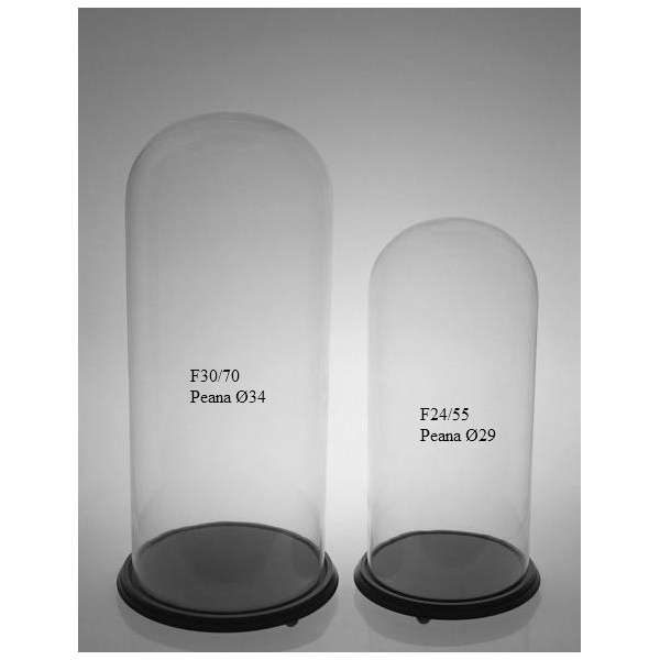 CAMPANAS DE VIDRIO FANAL DE CRISTAL / PEANA DE MADERA PARA FANAL