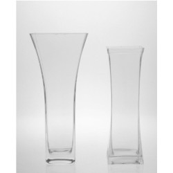 comprar JARRÓN CUADRACÓNICO DE CRISTAL online de  desde 35,94 €