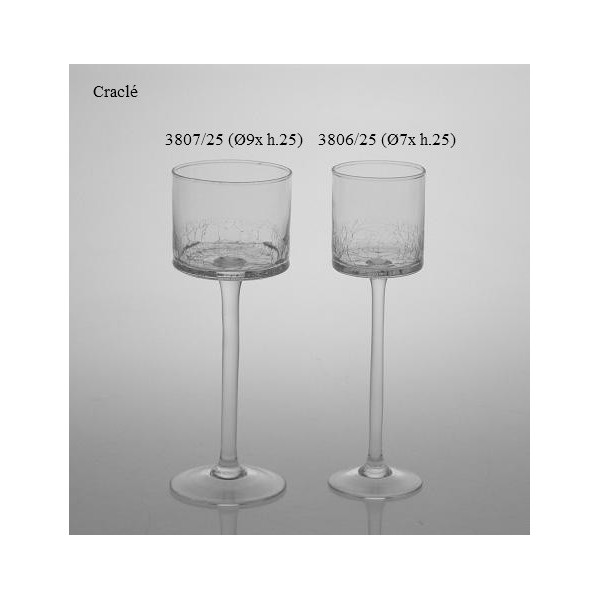 PORTAVELA CRACLÉ DE CRISTAL CON PIE