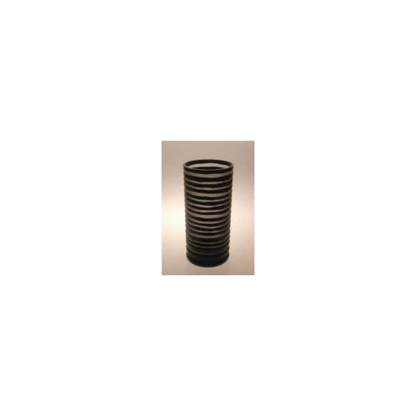 JARRÓN GRUESO TALLADO Ø.17 X H.36 NEGRO