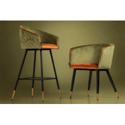 comprar SILLA VELVET VERDE-NARANJA C/ TIRADOR 55X57X76 CM online de  desde 211,63 €