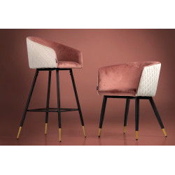 comprar TABURETE BAR VELVET rosa-beige 52X50X99 CM online de desde 211,63 € comprar TABURETE BAR VELVET rosa-beige 52X50X99 CM online de desde 211,63 €