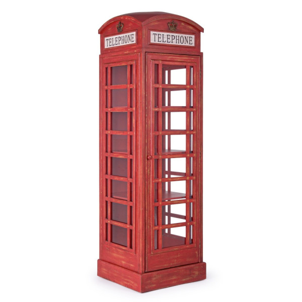 Estantería roja Cabina telefónica de Londres uk