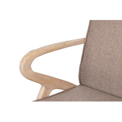 comprar BUTACA MADERA VINTAGE LINO MARRON 67X72X85 CM online de  desde 271,04 €