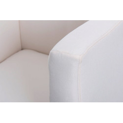 comprar SILLON TEXTIL BLANCO PATAS METAL NEGRO 70X65X75 CM online de  desde 251,68 €
