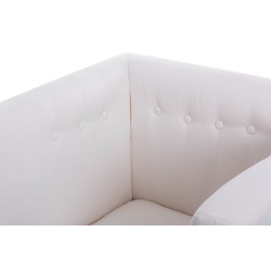 comprar SILLON TEXTIL BLANCO PATAS METAL NEGRO 70X65X75 CM online de  desde 251,68 €