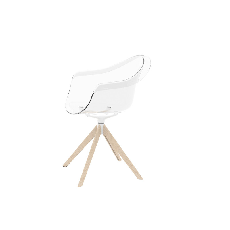 Incasso silla giratoria con patas de madera por Archirivolto Design
