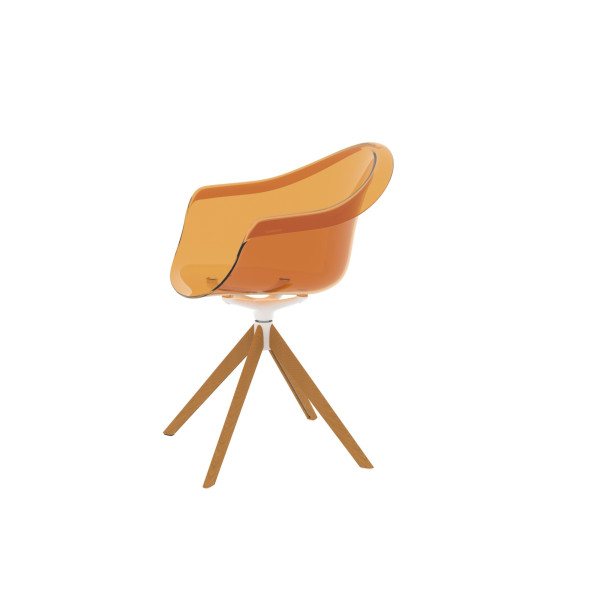 Incasso silla giratoria con patas de madera por Archirivolto Design