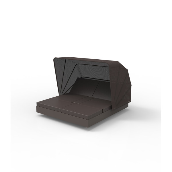 DAYBED - Vela daybed 4 cabezales reclinables con parasol por Ramón Esteve - VONDOM