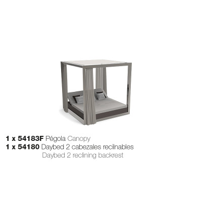 comprar copy of DAYBED - Vela pergola daybed con cortinas por Ramón Esteve - VONDOM online de VONDOM desde 6,164.95