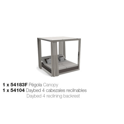 comprar copy of DAYBED - Vela pergola daybed con cortinas por Ramón Esteve - VONDOM online de VONDOM desde 6,164.95