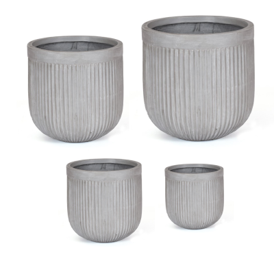 comprar JUEGO 4 UNIDADES Maceta Atenas - Gris Claro online de  desde 227,03 €