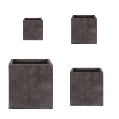 comprar JUEGO 4 UNIDADES Macetero Cubo - OXIDO RUSTICO online de  desde 235,83 €