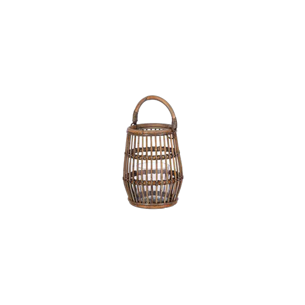 LENGKE portavelas con cristal - RATTAN