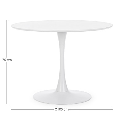 comprar MESA BLOOM BLANCO D100 / D120 online de BIZZOTTO desde 224,01 €