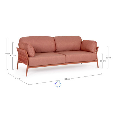 comprar SOFÁ 2 PLAZAS CON COJINES PARDIS SIERRA QS21 online de BIZZOTTO desde 2,262.70
