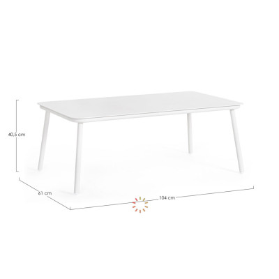 comprar MESA CENTRO SPIKE 104X61 BLANCO QS20 online de BIZZOTTO desde 558,89 €