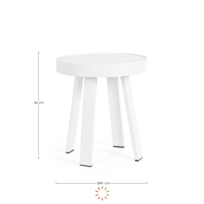 comprar MESA CENTRO SPYRO D41 BLANCO QS20 online de BIZZOTTO desde 305,46 €