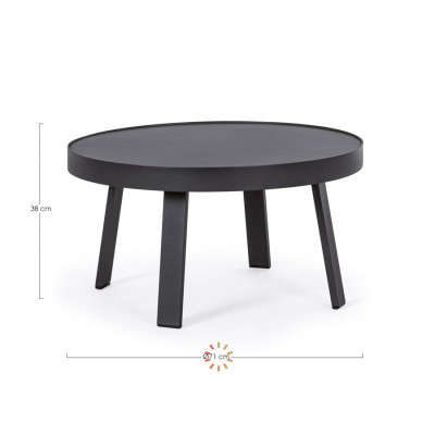 comprar MESA CENTRO SPYRO D71 ANTRACITA QS22 online de BIZZOTTO desde 497,79 €