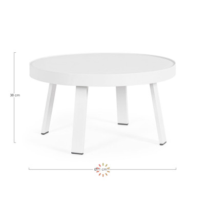 comprar MESA CENTRO SPYRO D71 BLANCO QS20 online de BIZZOTTO desde 497,79 €