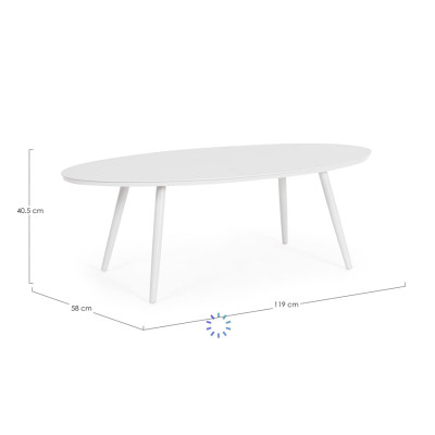 comprar MESA CENTRO SPACE 119X58 BLANCO QS20 online de BIZZOTTO desde 543,05 €