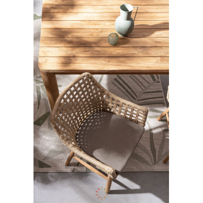 comprar MESA MAVERICK 200X100 TAPA Y PATAS DE MADERA DE TECA RECICLADA online de BIZZOTTO desde 2,237.81