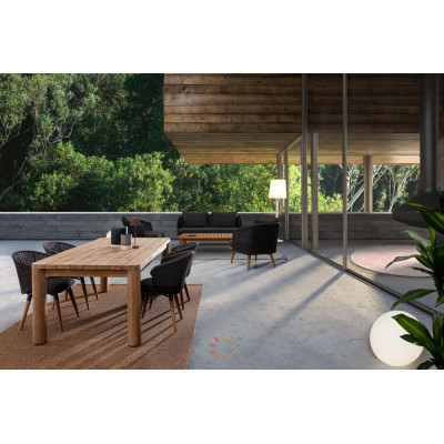 comprar MESA MAVERICK 200X100 TAPA Y PATAS DE MADERA DE TECA RECICLADA online de BIZZOTTO desde 2,237.81