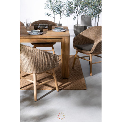 comprar MESA MAVERICK 240X100 TAPA Y PATAS DE MADERA DE TECA RECICLADA online de BIZZOTTO desde 2,593.05