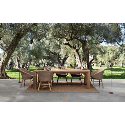 comprar MESA MAVERICK 240X100 TAPA Y PATAS DE MADERA DE TECA RECICLADA online de BIZZOTTO desde 2,593.05