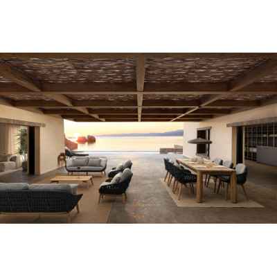 comprar MESA MAVERICK 240X100 TAPA Y PATAS DE MADERA DE TECA RECICLADA online de BIZZOTTO desde 2,593.05