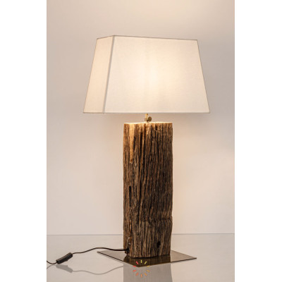 comprar LÁMPARA DE SOBREMESA HUGO LATÓN-BLANCO H online de BIZZOTTO desde 377,87 €