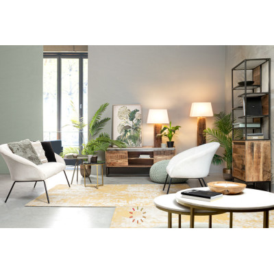 comprar LÁMPARA DE SOBREMESA HUGO LATÓN-BLANCO H online de BIZZOTTO desde 377,87 €
