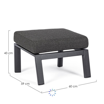 comprar OTTOMAN CON COJIN KLEDI ANTRACITA JX55 online de BIZZOTTO desde 294,15 €
