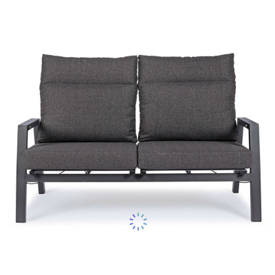 comprar SOFÁ 2 PLAZAS RECL CON COJIN KLEDI ANTRACITA JX55 online de BIZZOTTO desde 1,389.30