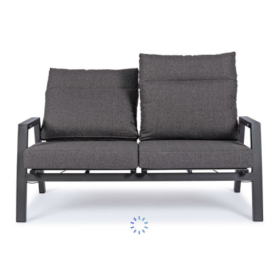 comprar SOFÁ 2 PLAZAS RECL CON COJIN KLEDI ANTRACITA JX55 online de BIZZOTTO desde 1,389.30
