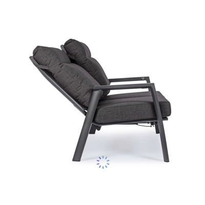 comprar SOFÁ 2 PLAZAS RECL CON COJIN KLEDI ANTRACITA JX55 online de BIZZOTTO desde 1,389.30