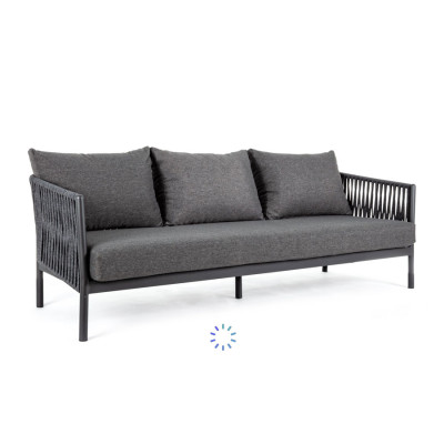 comprar SOFÁ 3 PLAZAS CON COJIN FLORENCIA ANTRACITA WG21 online de BIZZOTTO desde 2,192.56