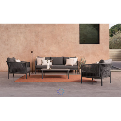 comprar SOFÁ 3 PLAZAS CON COJIN FLORENCIA ANTRACITA WG21 online de BIZZOTTO desde 2,192.56