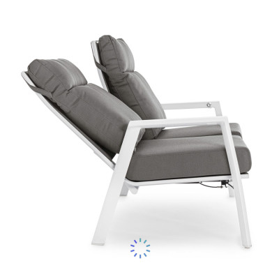 comprar SOFÁ 2 PLAZAS RECL CON COJÍN KLEDI BLANCO JX11 online de BIZZOTTO desde 1,389.30