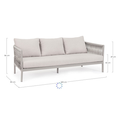 comprar SOFÁ 3 PLAZAS CON COJIN FLORENCIA MOON WG24 online de BIZZOTTO desde 2,192.56