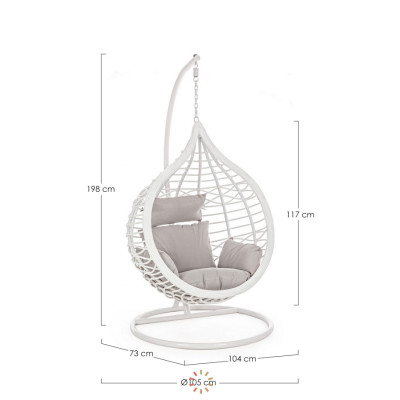 comprar SILLÓN COLGANTE Con Cojines TORRES BLANCO online de BIZZOTTO desde 674,28 €