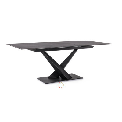 comprar MESA EXTERIOR JOHANNES 160-200X90 NEGRO online de BIZZOTTO desde 868,88 €