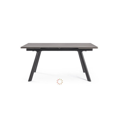 comprar MESA EXTERIOR JARKKO 160-240X90 NEGRO online de BIZZOTTO desde 843,99 €