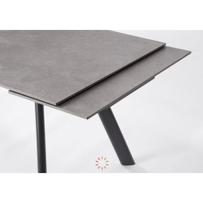 comprar MESA EXTERIOR JARKKO 160-240X90 NEGRO online de BIZZOTTO desde 843,99 €