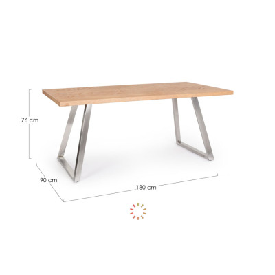 comprar MESA DUKAT 180X90 ACIERO online de BIZZOTTO desde 586,04 €
