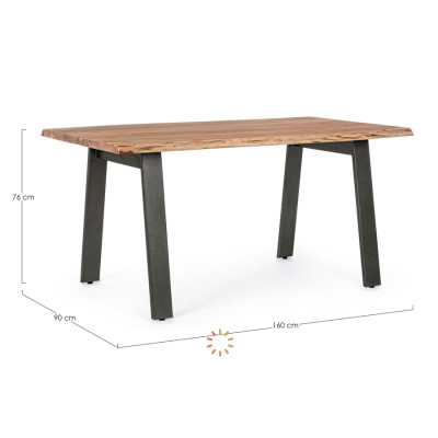 comprar MESA ARON 160X90 online de BIZZOTTO desde 902,82 €