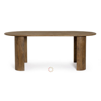 comprar MESA ORLANDO OVAL MARRÓN 210X100 online de BIZZOTTO desde 920,92 €