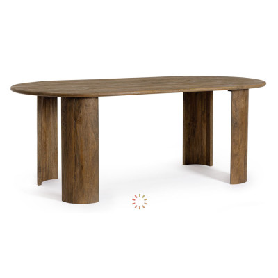 comprar MESA ORLANDO OVAL MARRÓN 210X100 online de BIZZOTTO desde 920,92 €