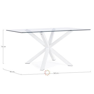comprar MESA MAY RECT. PATA BLANCA 160X90 online de BIZZOTTO desde 334,88 €