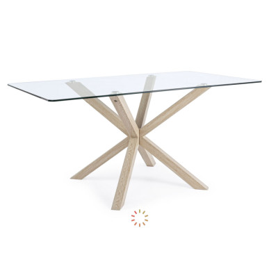 comprar MESA MAY RECT. VIDRIO PATA NAT. 160X90 online de BIZZOTTO desde 350,72 €